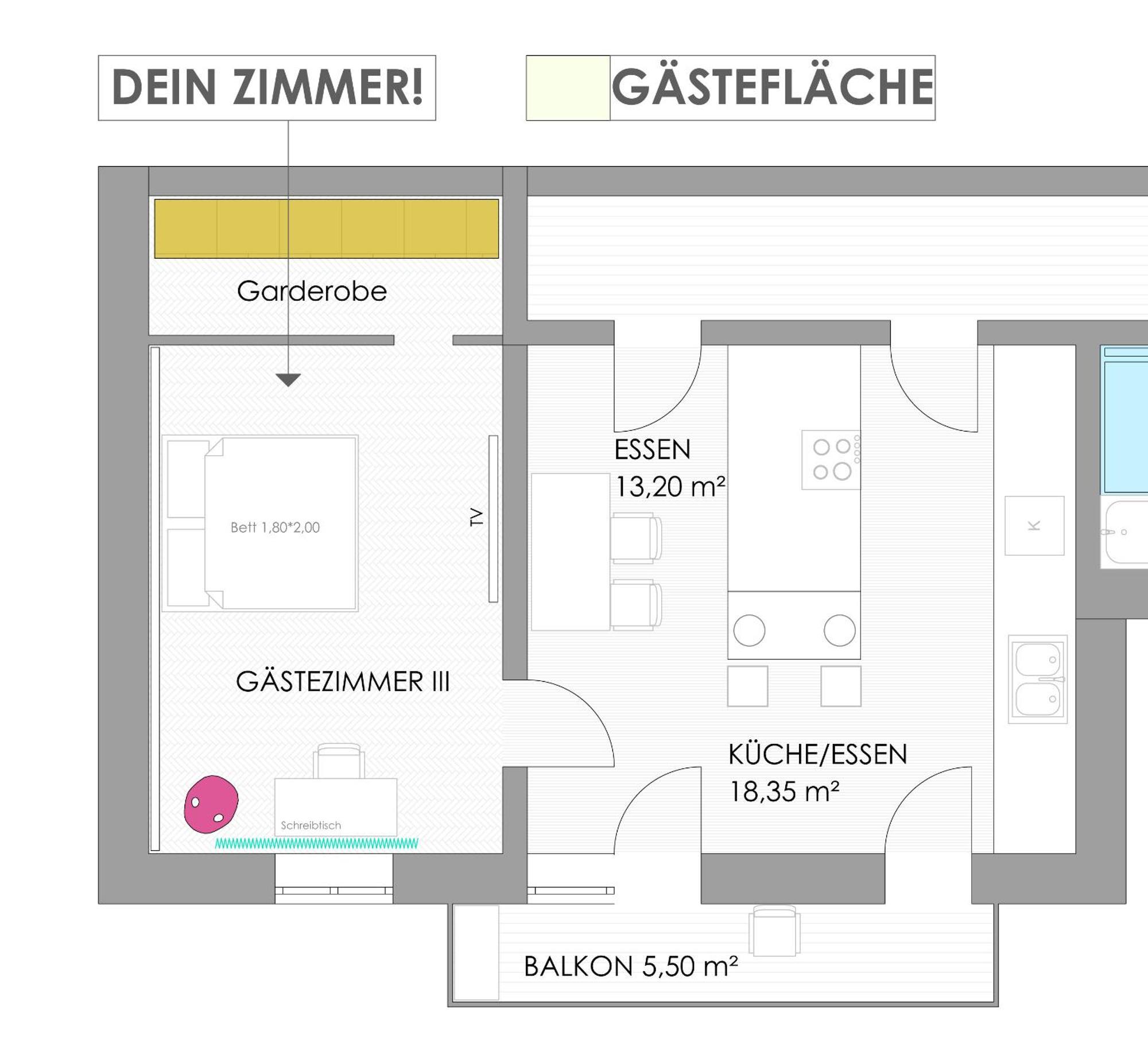 Helles Zimmer Mit Kingsize-Bett MHG Extérieur photo